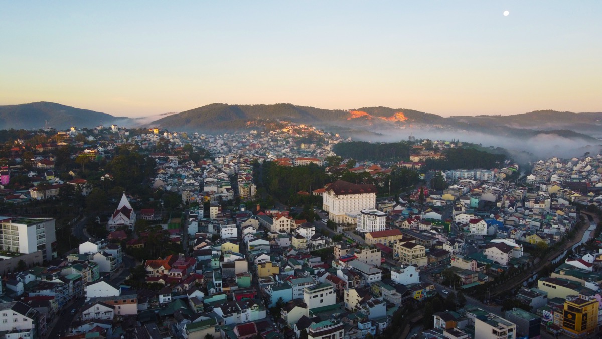 A wide view of Dalat in 2020